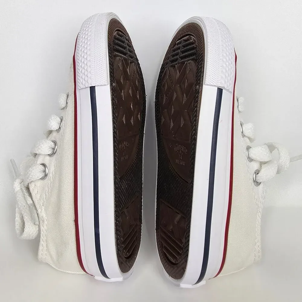 CONVERSE ALL STAR CLASSIC LOW-TOP INFANT SHOES – SIZE 4 – CREAM CANVAS